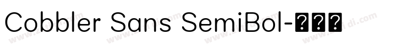 Cobbler Sans SemiBol字体转换